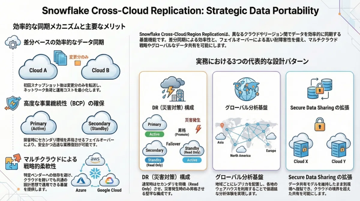 Snowflake Cross-Cloud / Region Replicationとは何か?止まらないデータ基盤 🌍|Mellow Launch