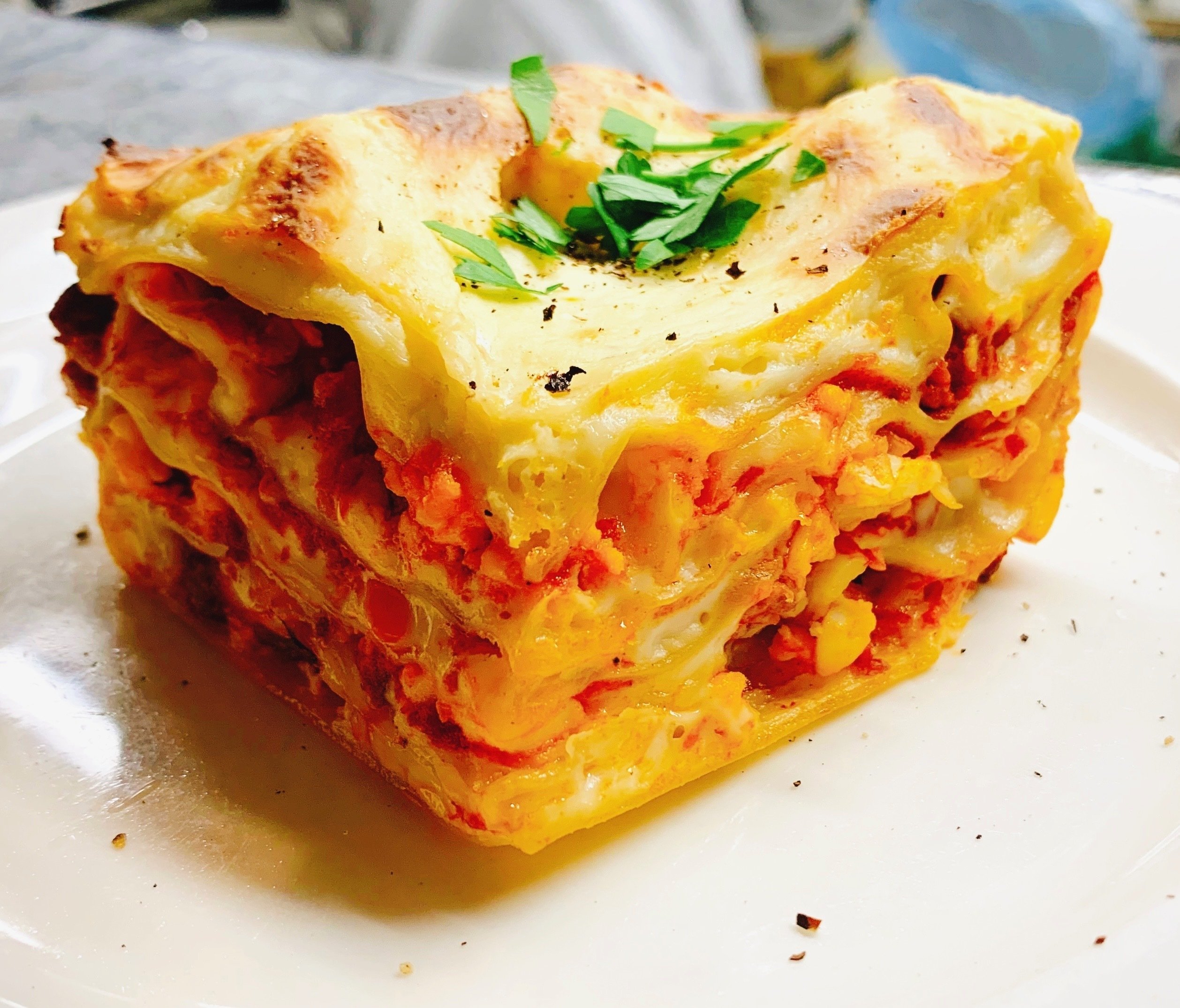 燻製モッツァレラとリコッタチーズのラザニア