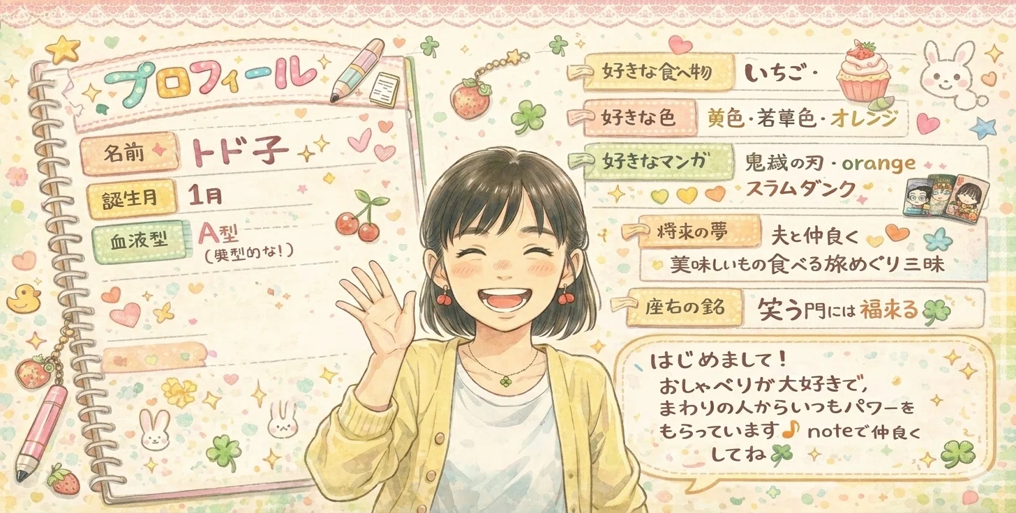 note6ヶ月】平成プロフィール帳作ってみた🧡｜自己紹介｜トド子｜元