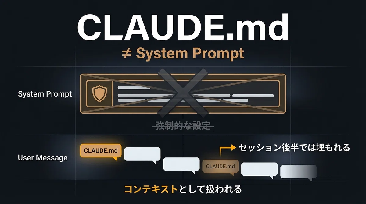 CLAUDE.mdはSystem Promptではない