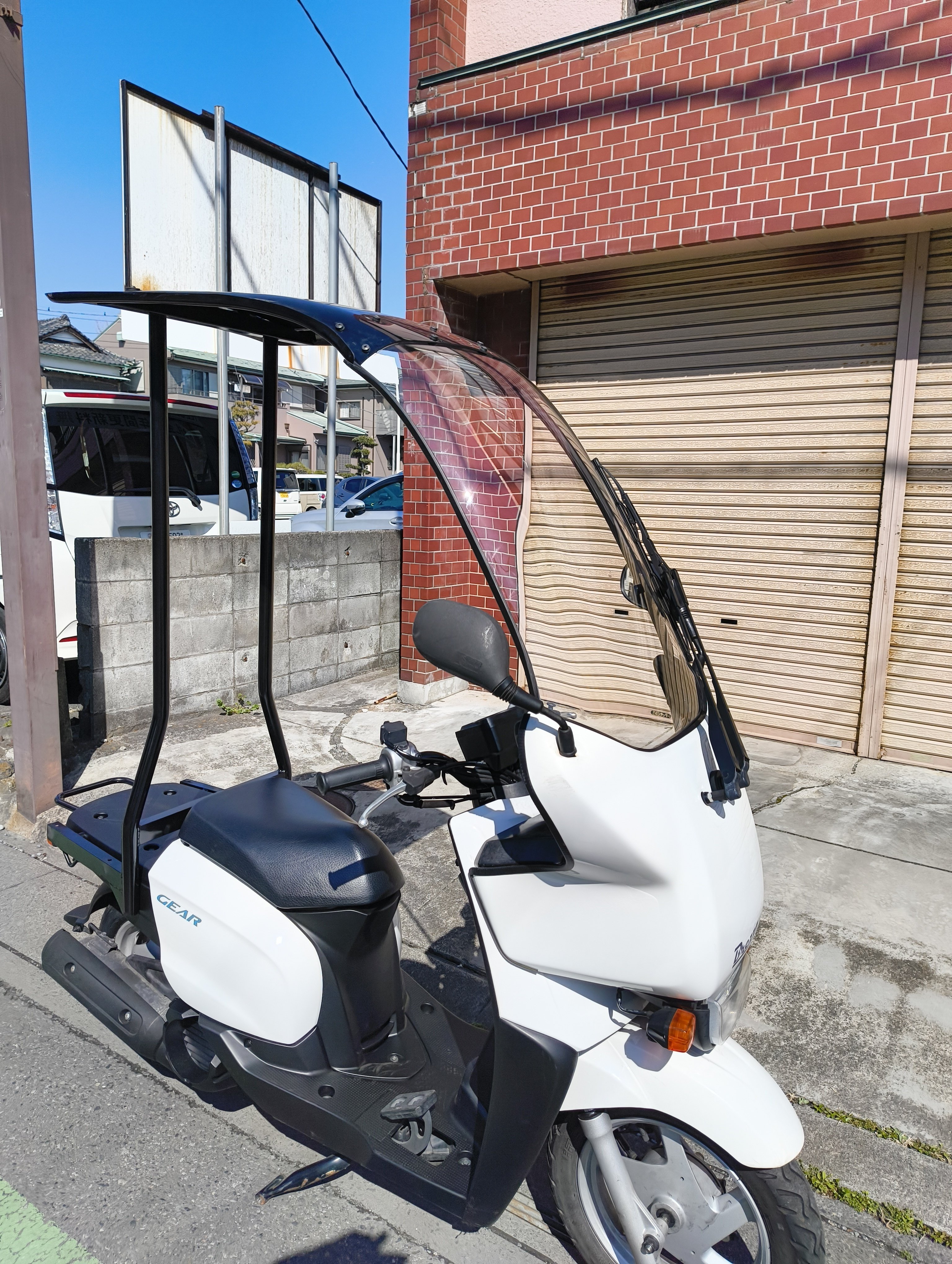 美車】ヤマハギア UA08J 帝都ルーフ付　エンジンO/H済　屋根付き　デリバリーバイク　フルメンテ【高年式】 ご成約致しました】ヤマハ ギア UA08J-BGA3 50cc 帝都産業ルーフ付き