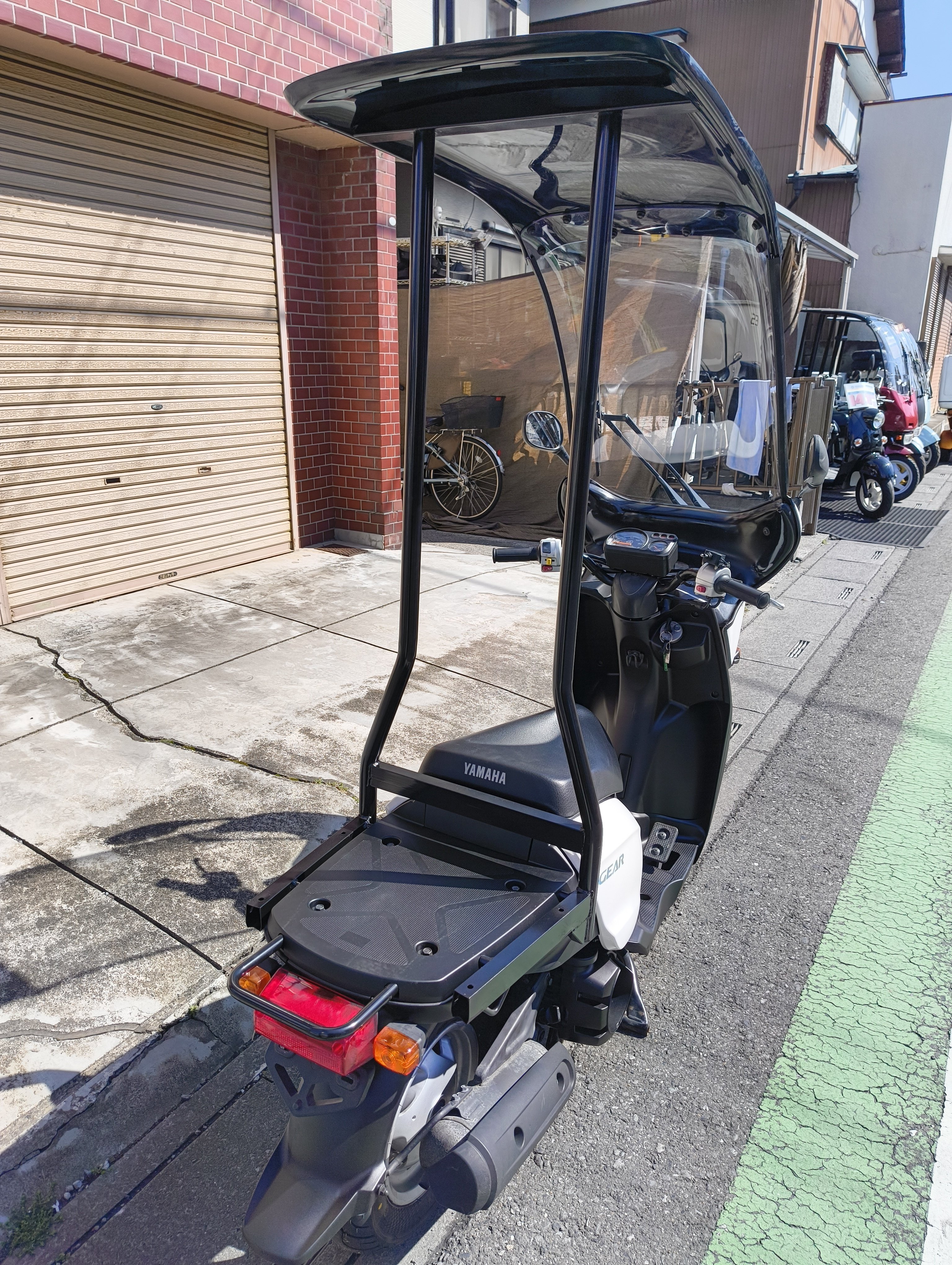 美車】ヤマハギア UA08J 帝都ルーフ付　エンジンO/H済　屋根付き　デリバリーバイク　フルメンテ【高年式】 ご成約致しました】ヤマハ ギア UA08J-BGA3 50cc 帝都産業ルーフ付き