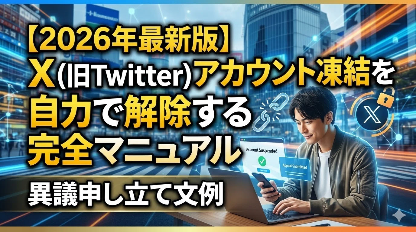 2026年最新版】X(旧Twitter)アカウント凍結を自力で解除する完全