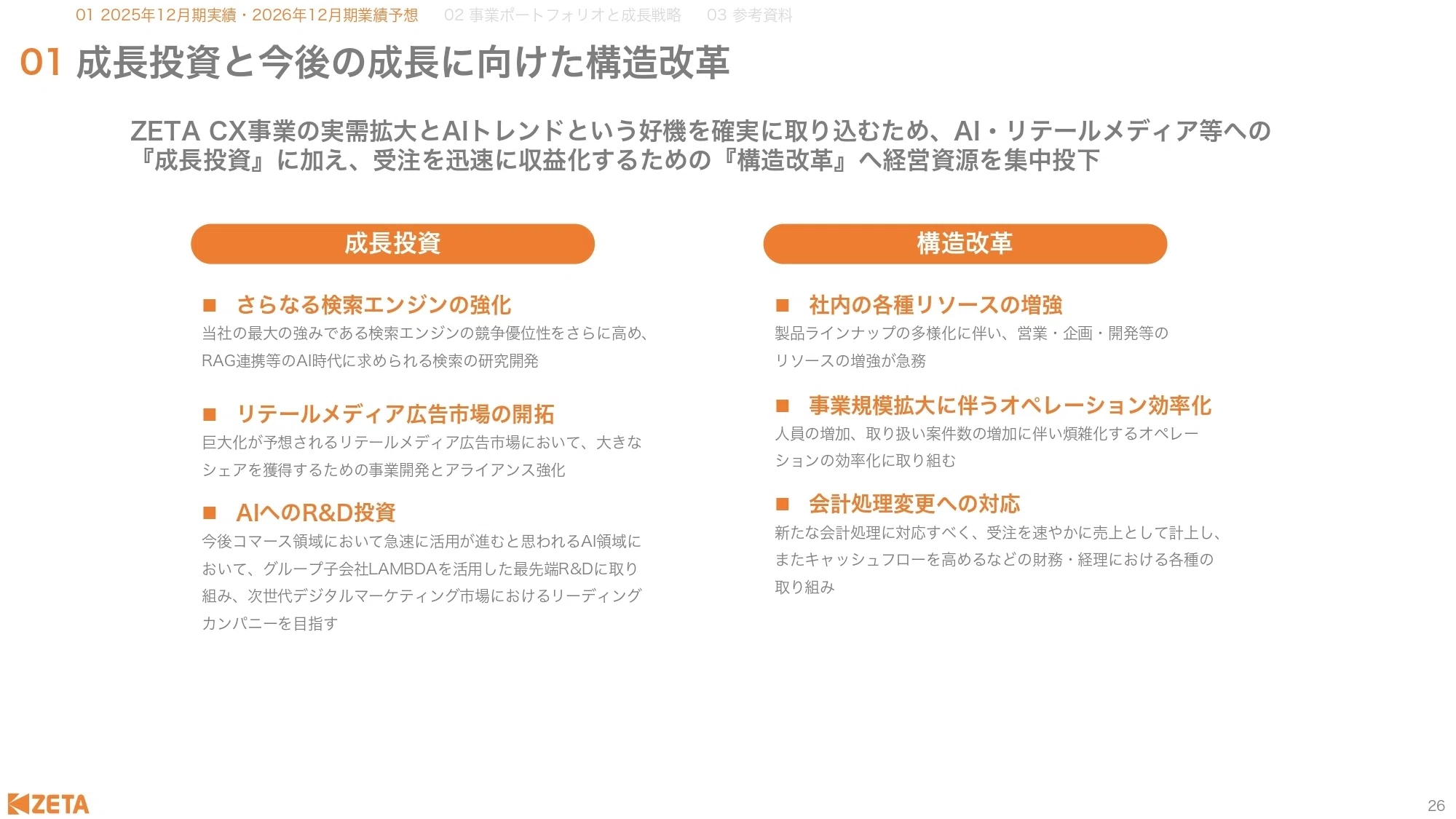 IR説明会書き起こし】2026年2月15日（日）ZETA株式会社IR説明会(証券
