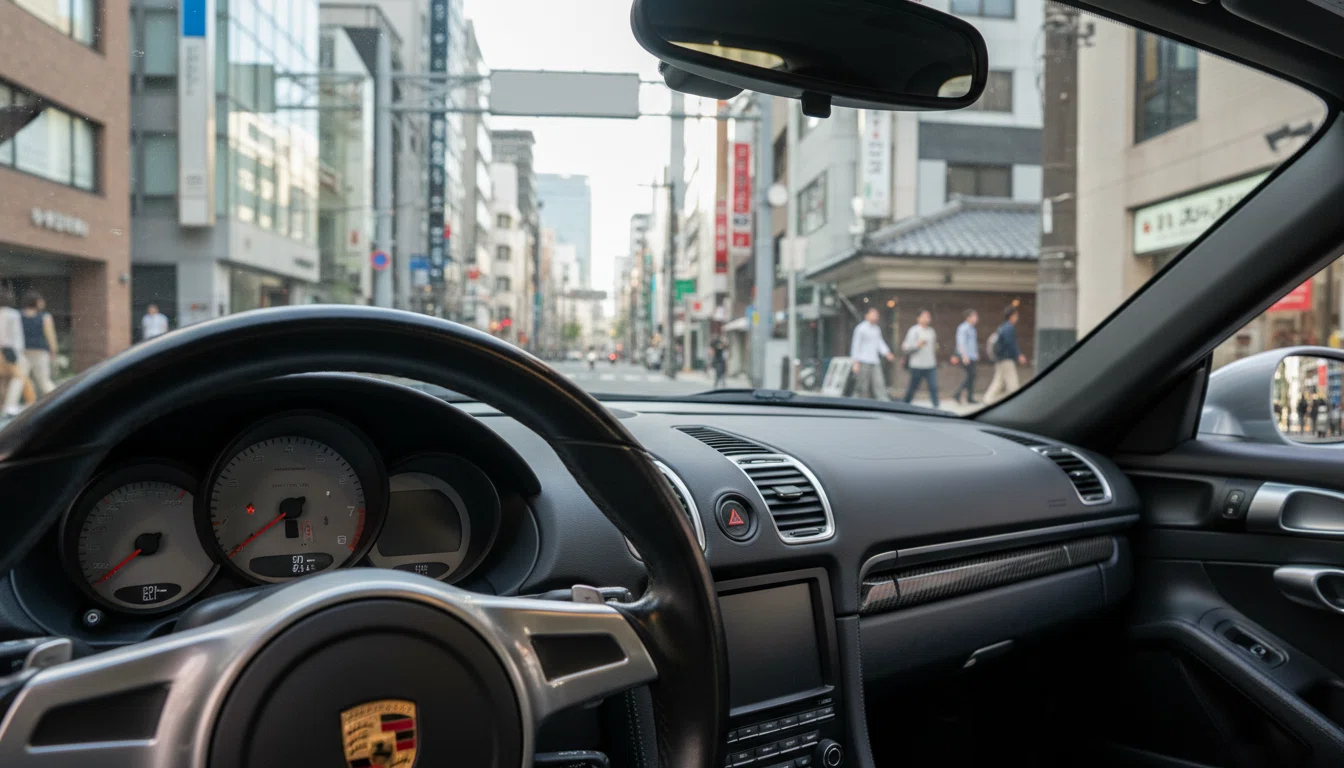 ポルシェ ケイマン 視界 運転席