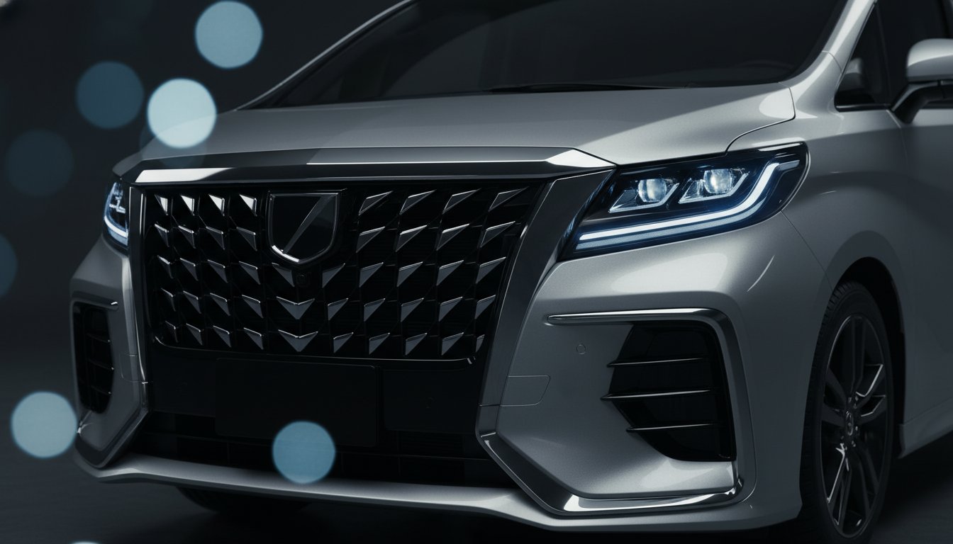 高級ミニバンのフロントデザインの進化イメージ