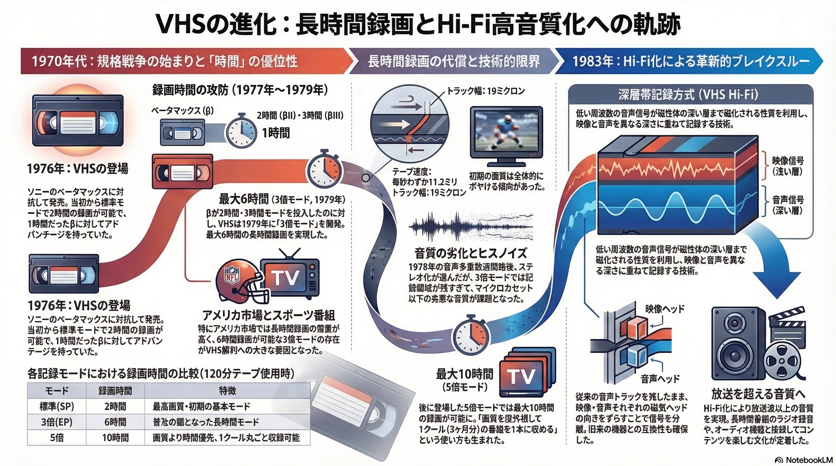 VHS規格の進化 - 3倍モードからHi-Fiまで｜kzn