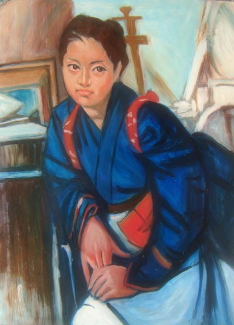 一日一絵（92）小磯良平(1903 - 1988) Japan作品を描く。｜都志良三