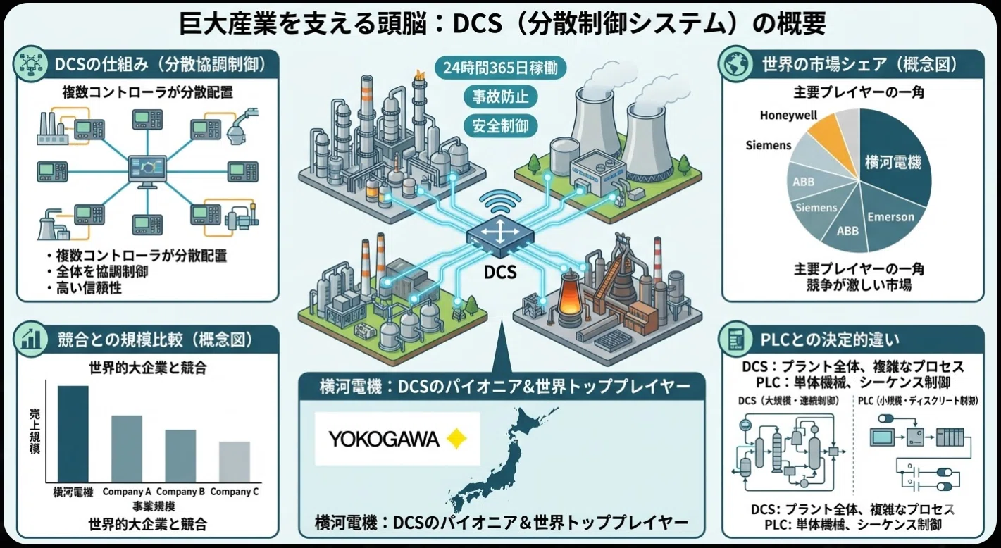 産業インフラの心臓部】横河電機が世界で戦う「DCS」とは何か？PLCとの