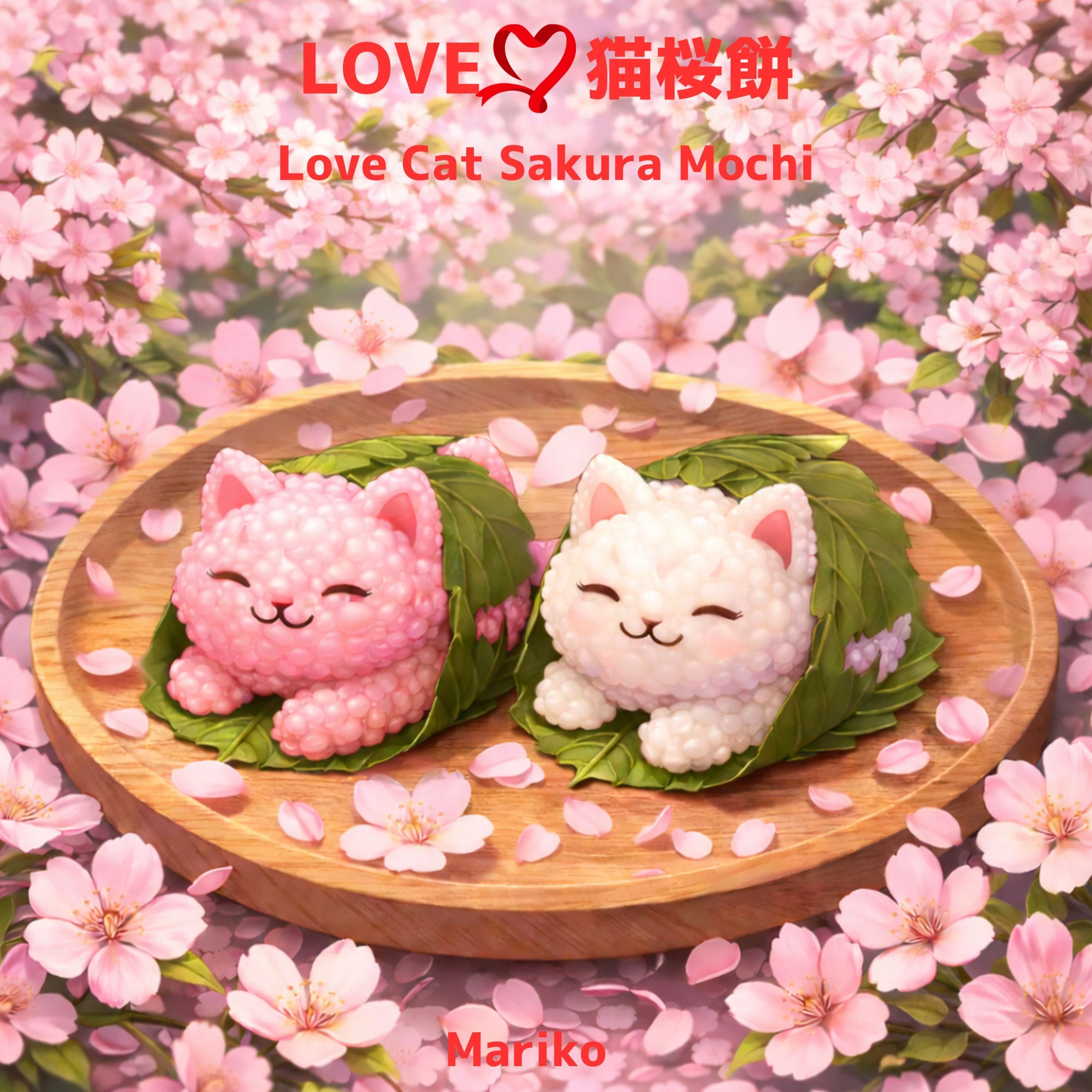 🌸 LOVE猫桜餅 🌸猫好きさん集合！桜餅を食べながら聴くと、楽しさ