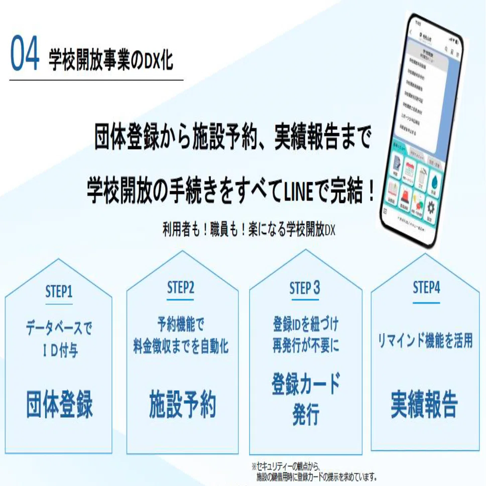 埼玉県毛呂山町】学校DXで職員残業ゼロを実現。学校開放の施設予約や