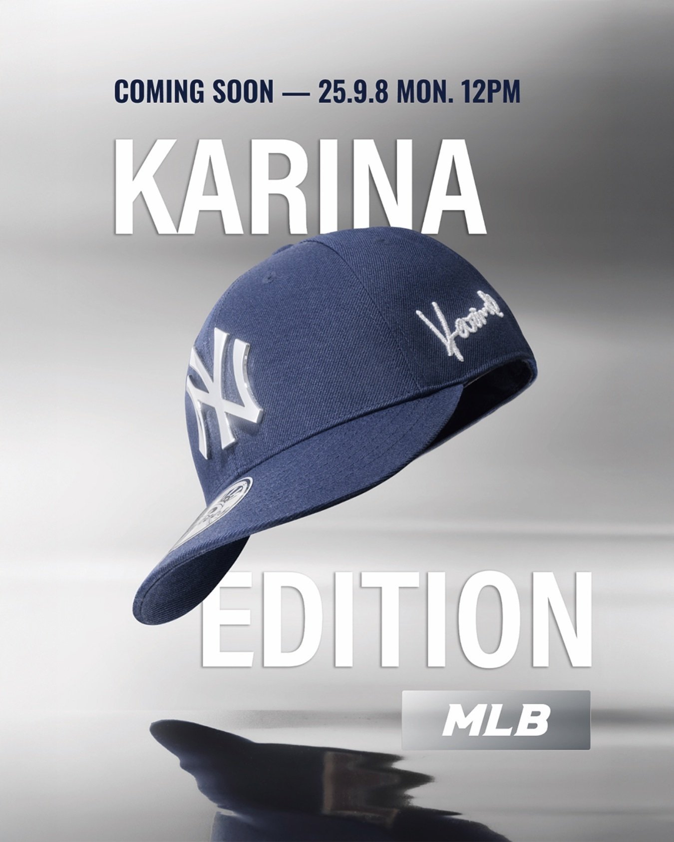 MLB 韓国限定　aespaカリナ　新品　タグ付き　フリーサイズ　即日発送可能 即完売】aespaカリナ×MLBコラボはどこで買える？日本からの安全な