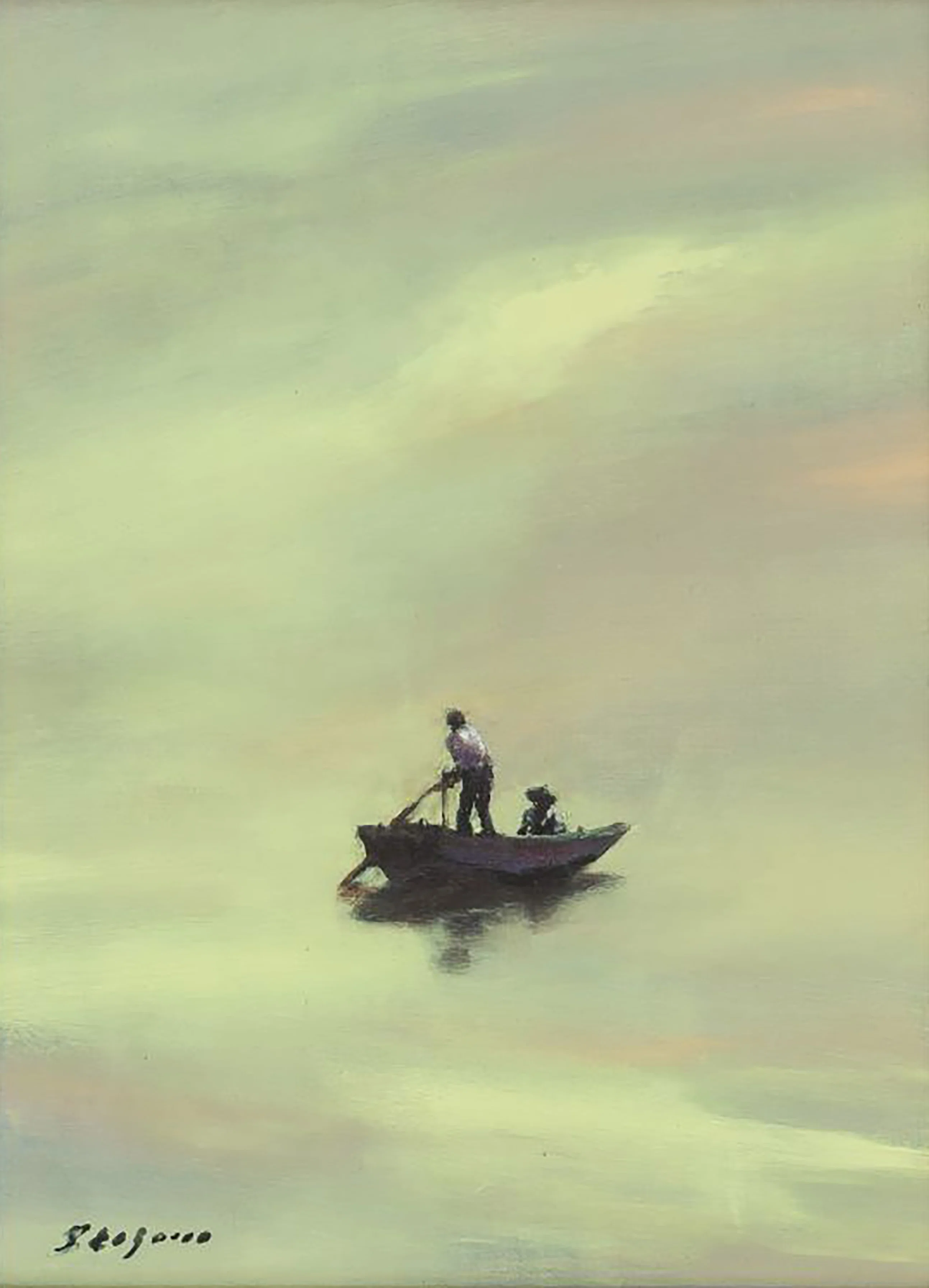糸園和三郎、雨の日、希少な額装用画集より、美品、新品額装付 福岡店】没後25年 糸園和三郎展｜MIZOE ART GALLERY