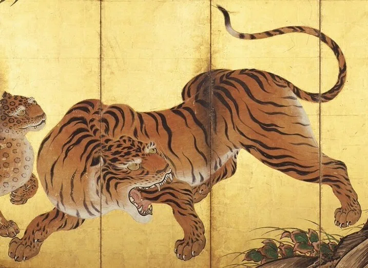 妙心寺展」出品作② 狩野山楽《虎図屏風》桃山時代 17世紀 妙心寺