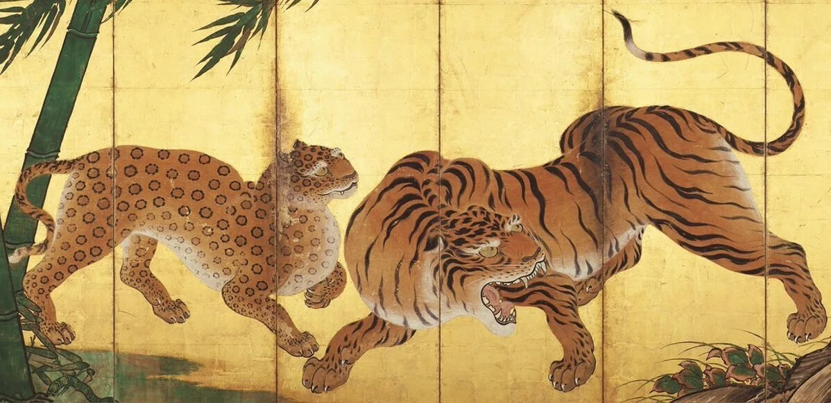 妙心寺展」出品作② 狩野山楽《虎図屏風》桃山時代 17世紀 妙心寺
