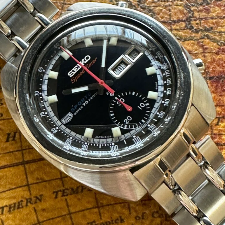 12.SEIKO Speedtimer 6139-6010 ブルースリー｜☆アンティーク時計