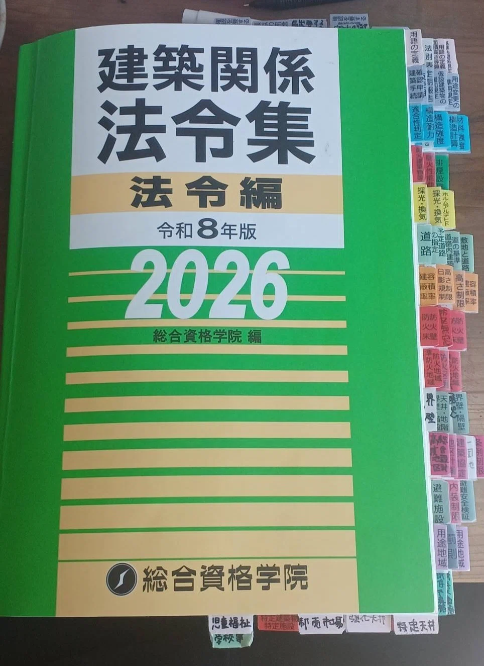 30色インデックス【建築士試験学科、法規】｜建築士製図試験フリーハンド塾