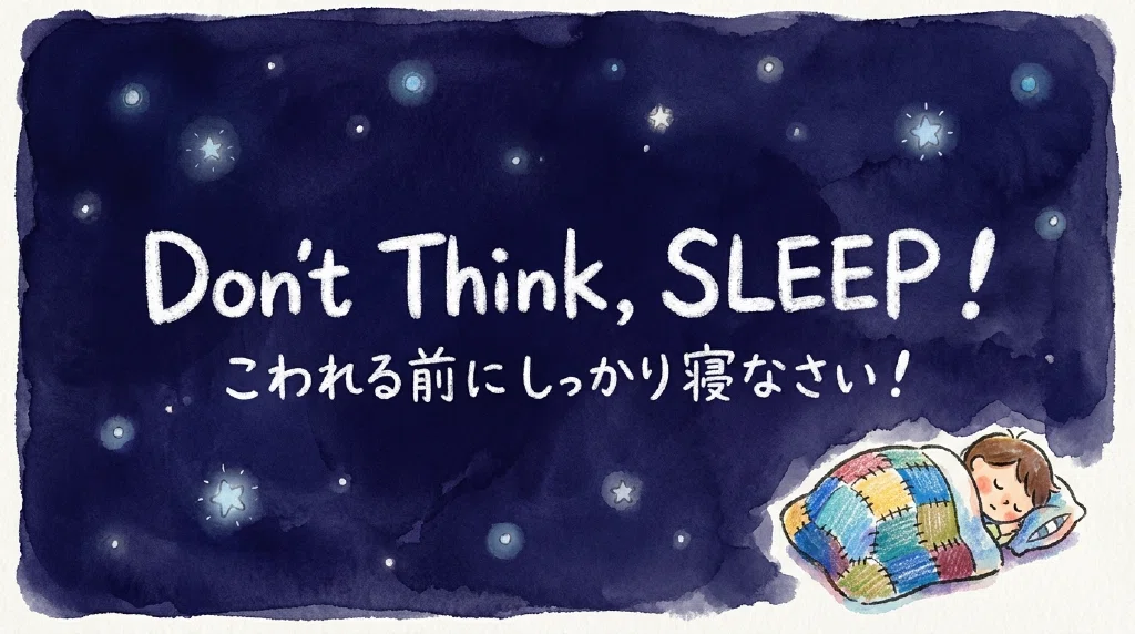 こわれる前に寝なさい!Don't Think, SLEEP !|視点の落としもの