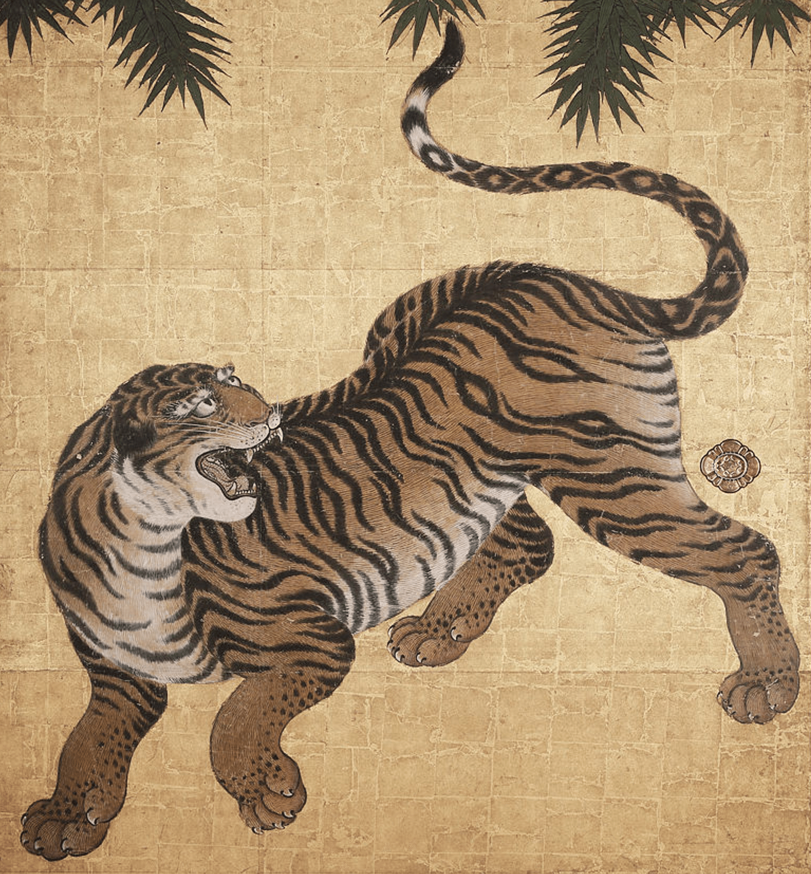妙心寺展」出品作③ 狩野山楽・山雪《竹林猛虎図襖》江戸時代 天球院