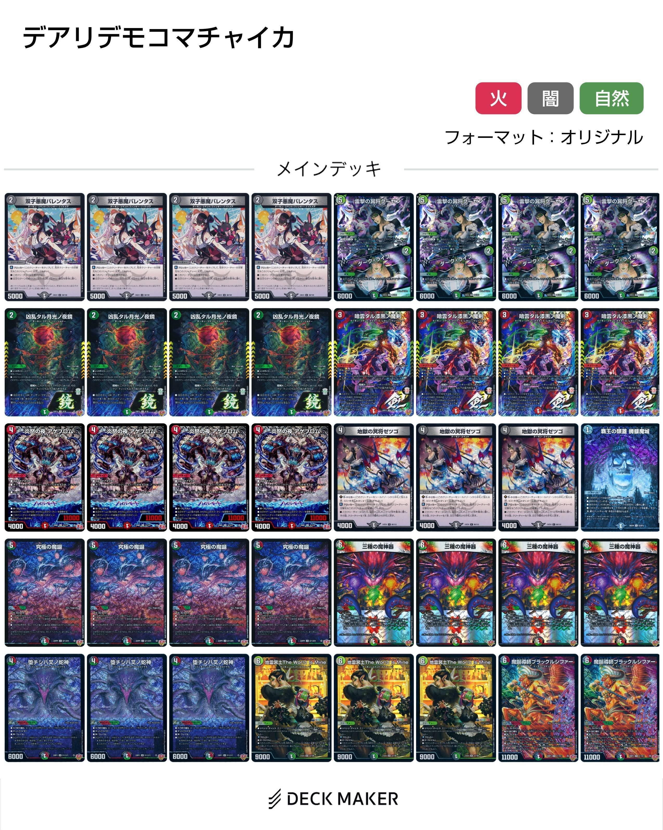 デッキ紹介】デアリデモコマに私も入れてよ。究極の魔誕で生まれ出づる