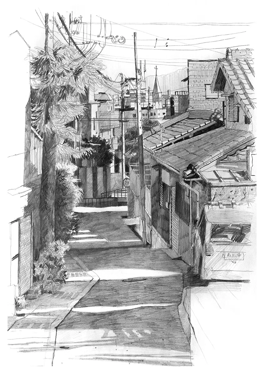 水彩画への道のり6 : 鉛筆スケッチは10年ぐらい続けました】｜MASATO