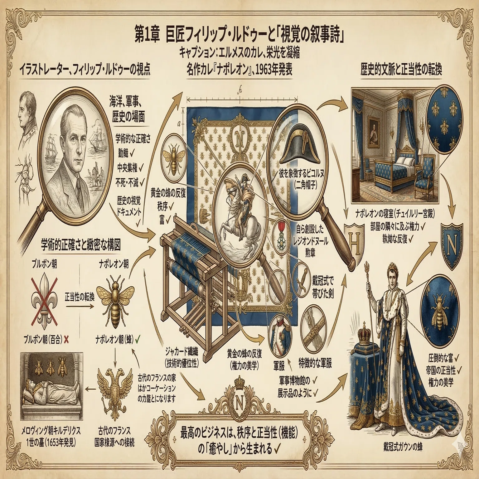ナポレオン (Napoléon) 徹底解剖：皇帝の「蜂」とシルクジャカードが