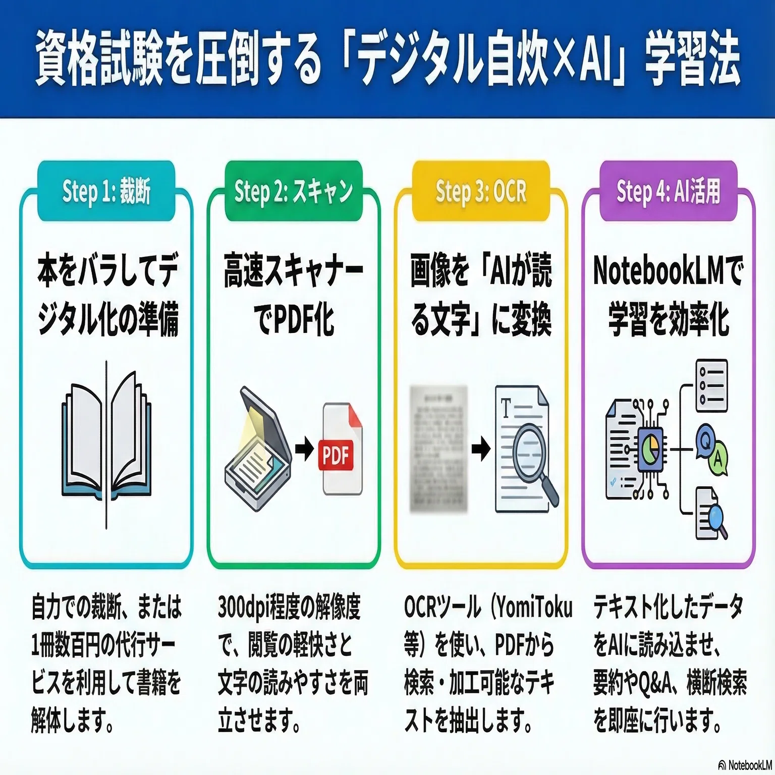 自炊」で資格試験に勝つ方法【裁断×OCR×生成AI】｜らいあん