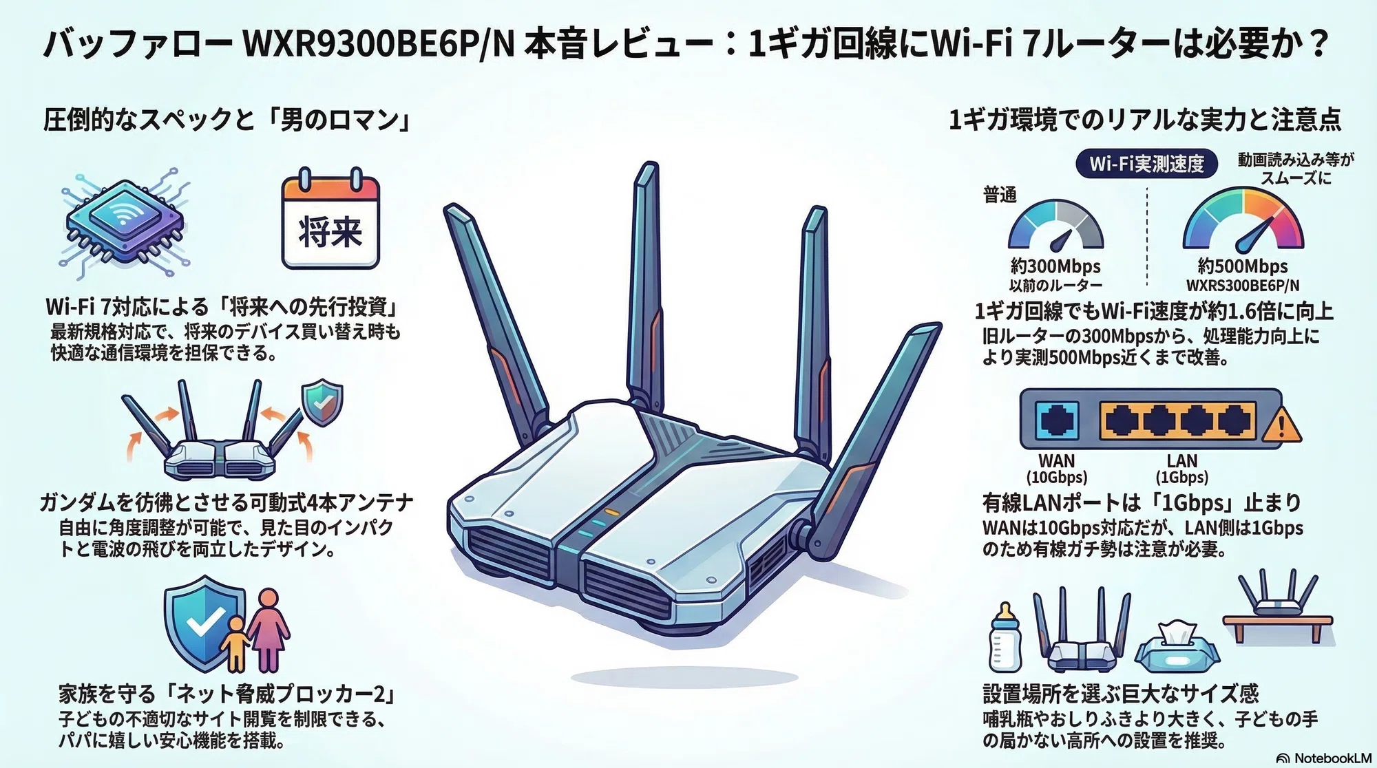 レビュー】バッファロー WXR9300BE6P/Nは宝の持ち腐れ?1ギガ回線の レビュー】バッファロー WXR9300BE6P/Nは宝の持ち腐れ?1ギガ回線の