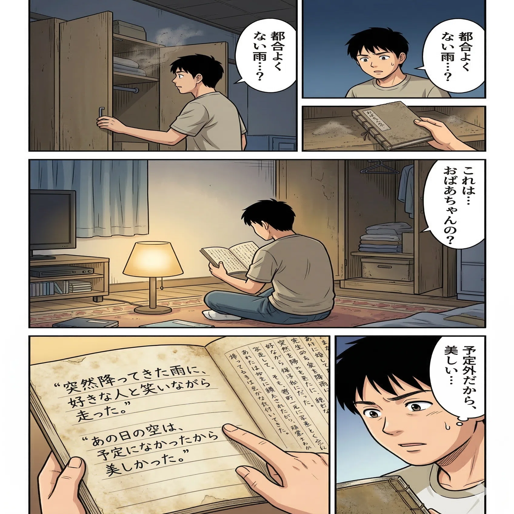 ChatGPTで超短編小説を書き、Geminiで5ページ漫画にしてみました。近