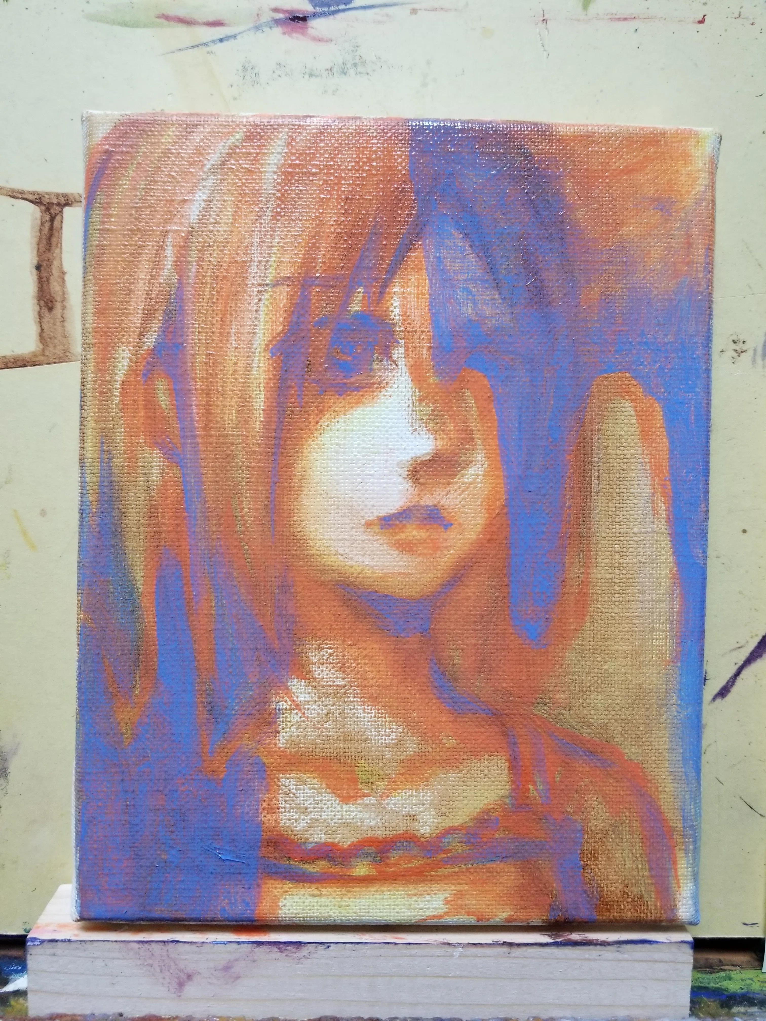 少女の油彩画 Mise Oil Painting Production Record 16 | Girl.N | 8-Layer Glaze
