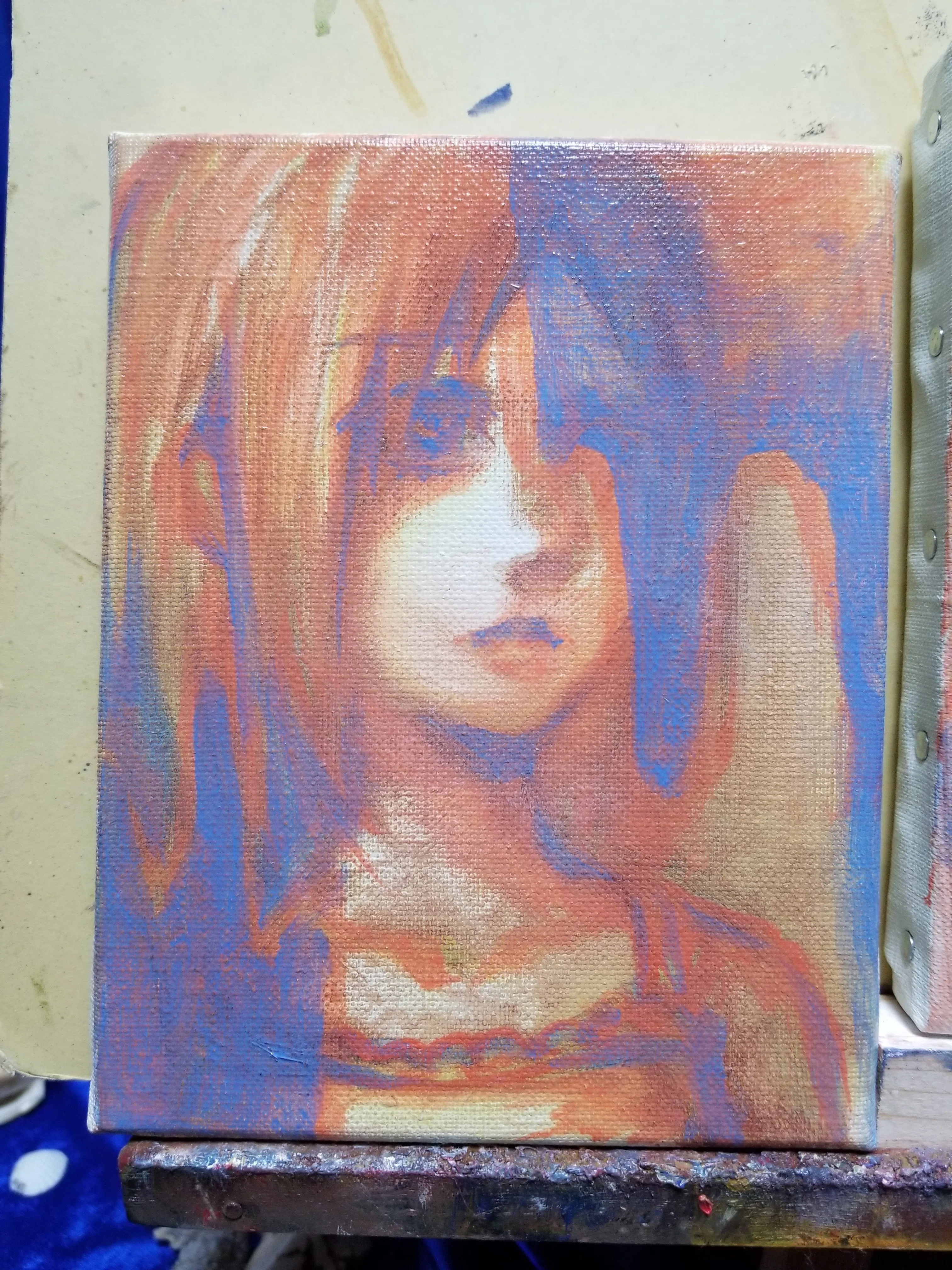 Oil Painting Production Record 16 | Girl.N | 8-Layer Glaze