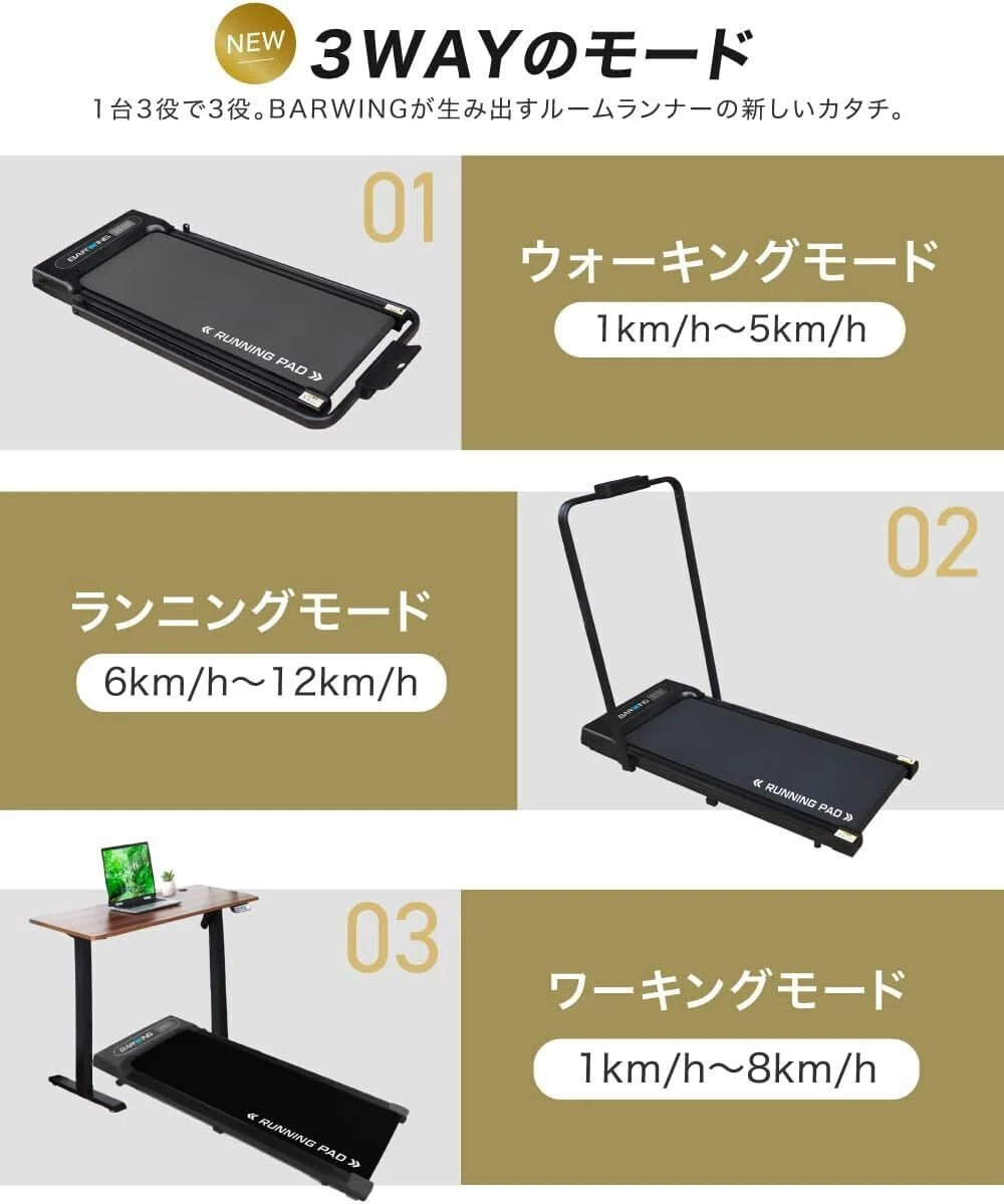 ほんまに静音「バーウィング ランニングパット ルームランナー 
