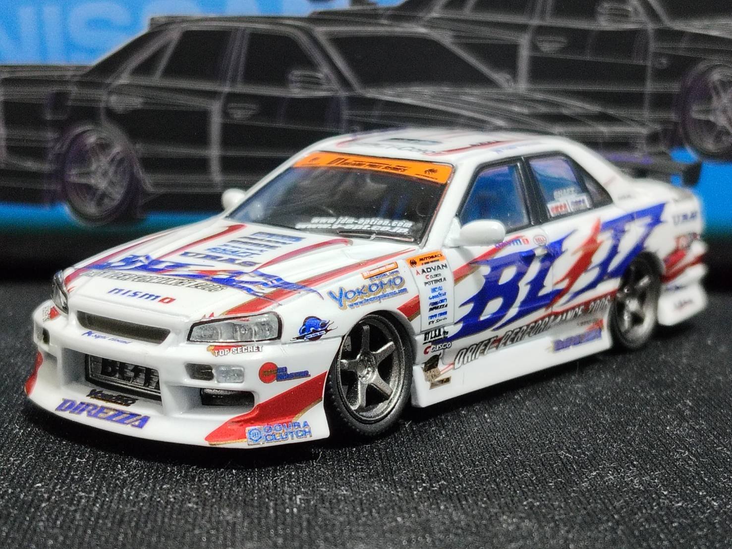 MORTAL 1/64 日産 スカイライン ER34 BLITZ 痛車 1/64 Mortal Nissan ER34 痛車セット（2台セット）深限定｜Yahoo
