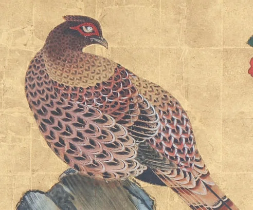 妙心寺展」出品作④ 狩野山楽・山雪《梅花遊禽図襖》江戸時代 17世紀