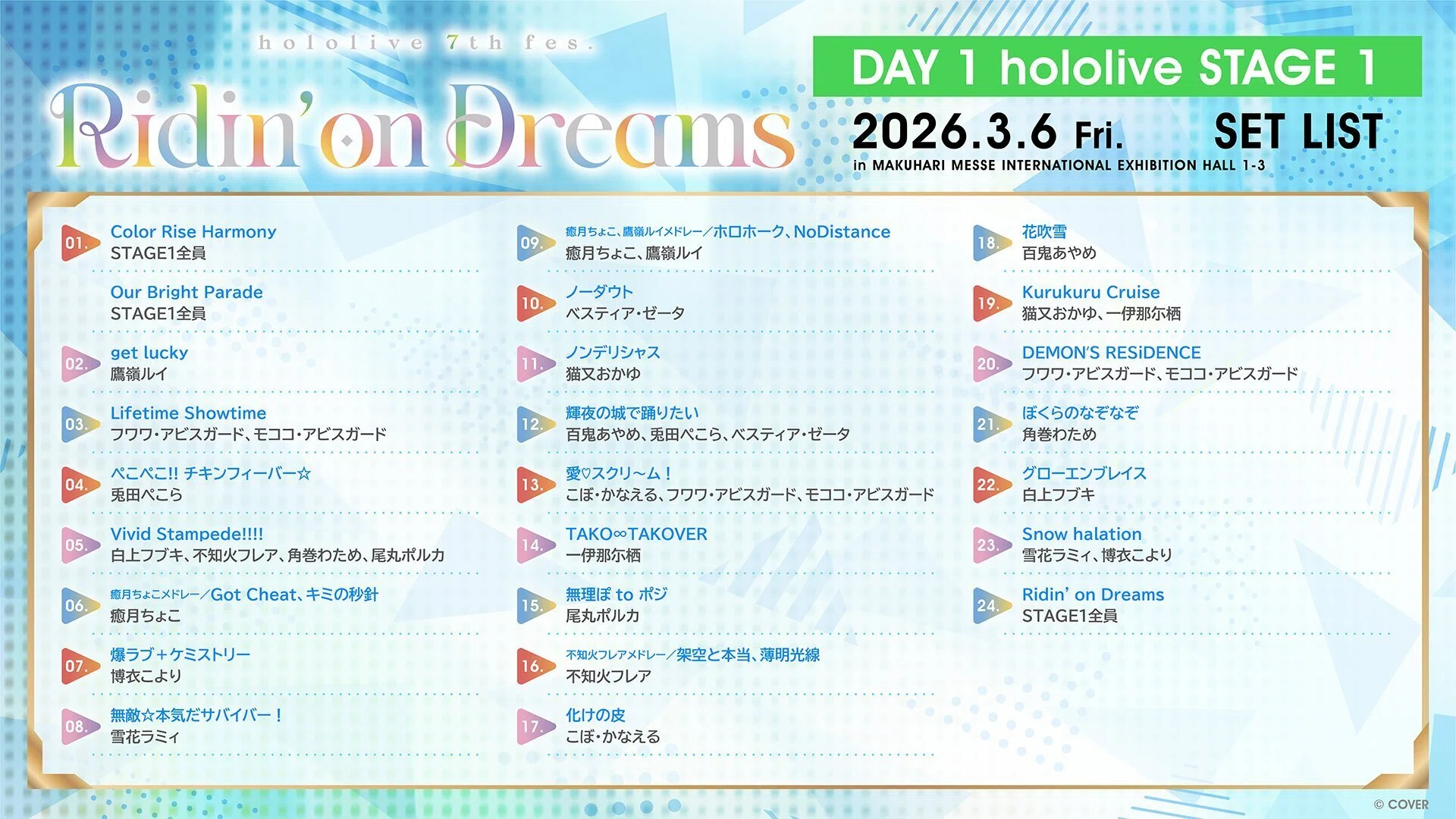 hololive 7th Fes.】全95曲感想【Ridin
