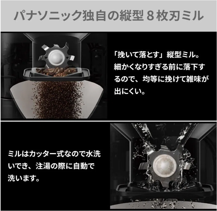パナソニック全自動コーヒーメーカー NC-A58-K レビュー｜豆から1杯