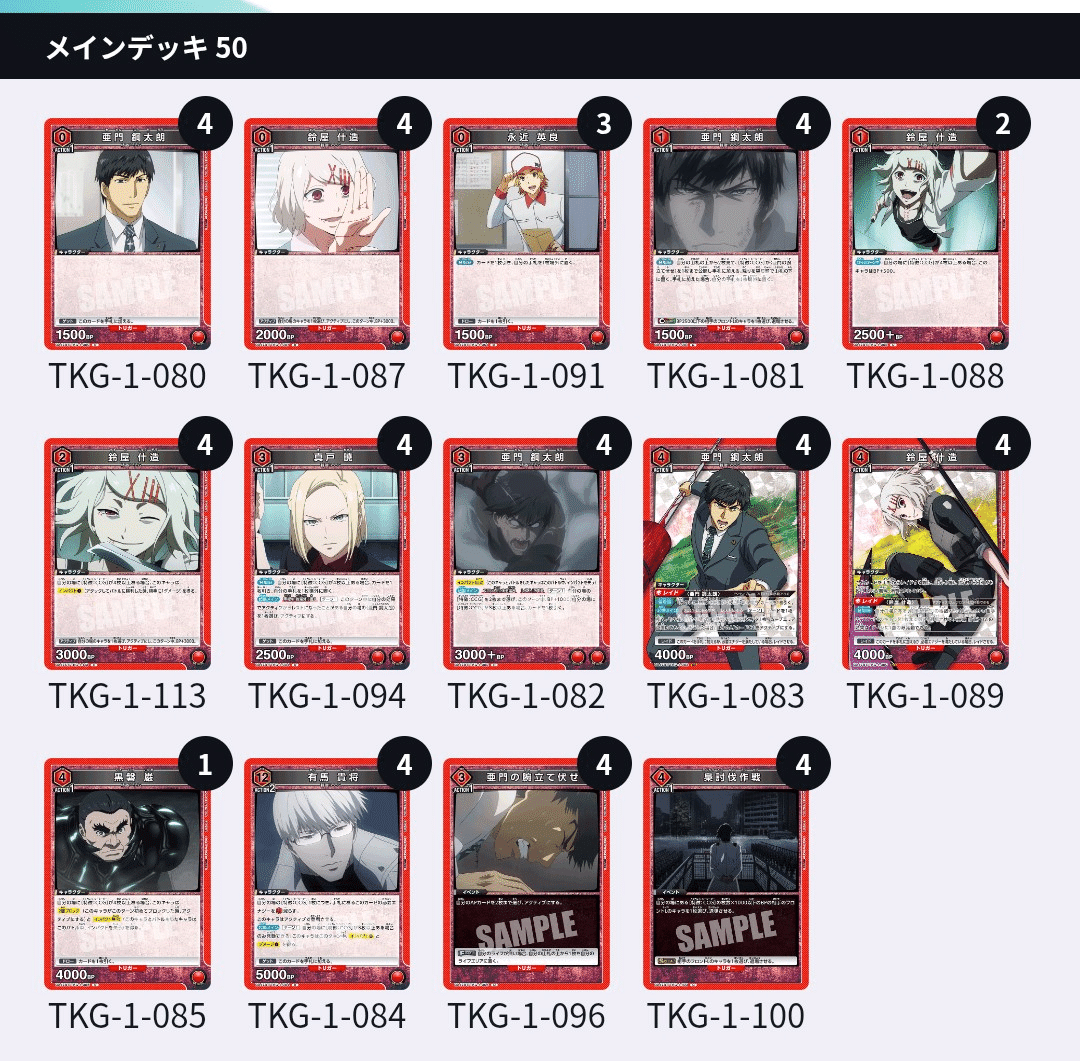 UNION ARENA 赤ccg デッキ 赤CCGについてと3/15のExa杯レポート｜らららーらーららーら