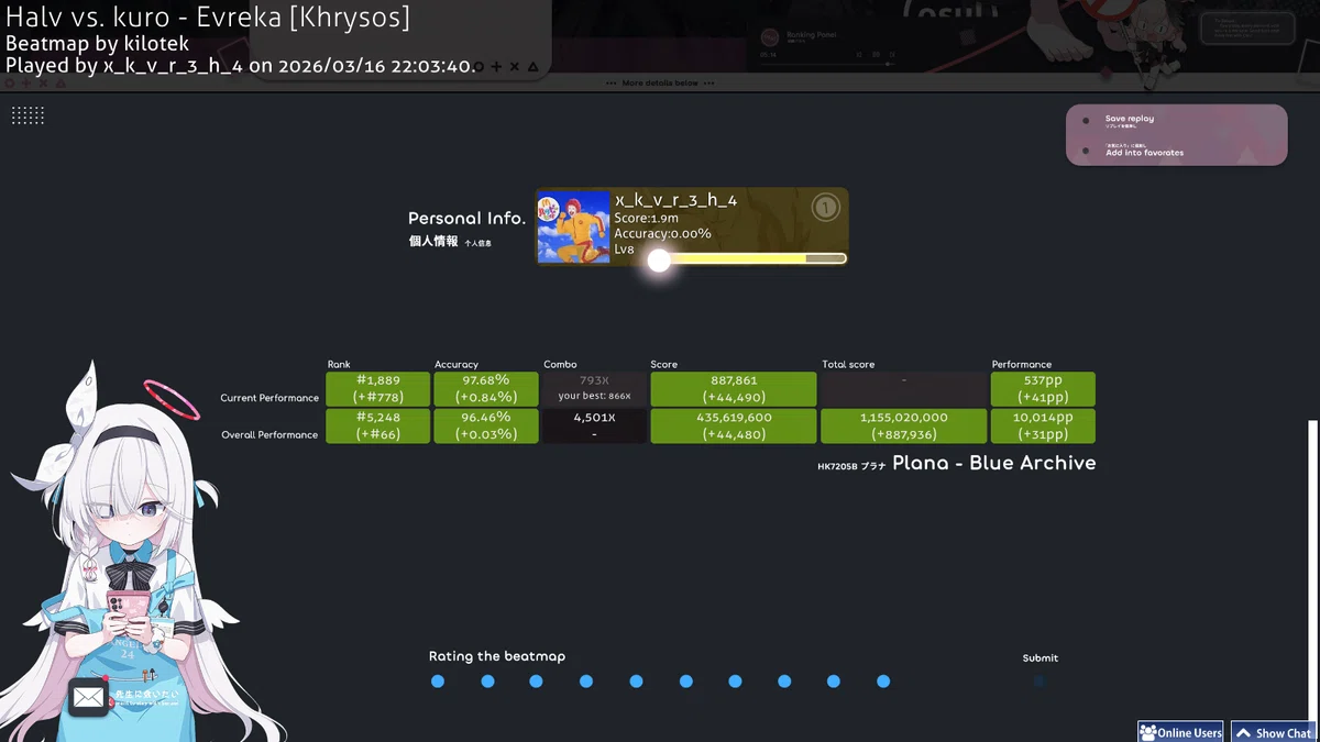 osu!mania 4K 10000PP＆それまでにやったこと｜xkvr3h4