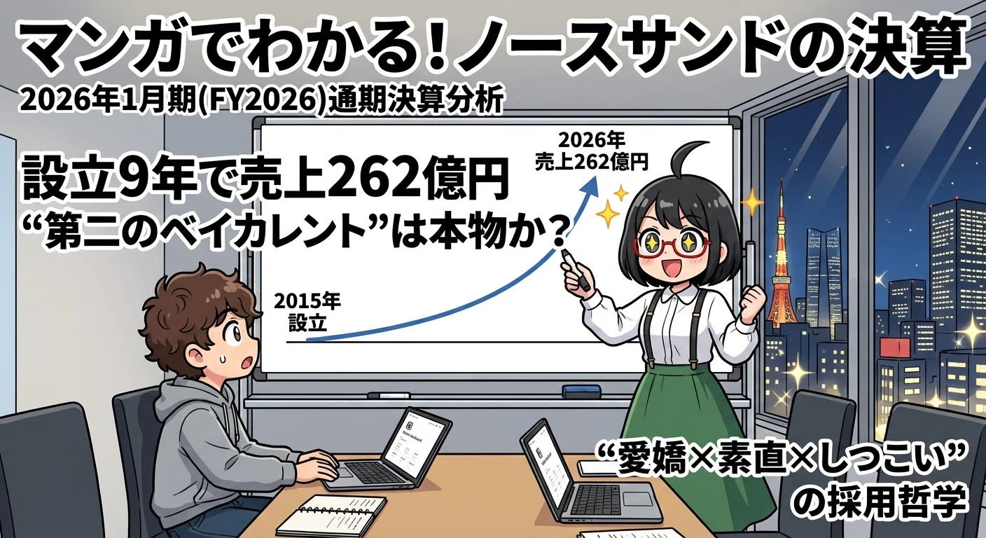 マンガで決算分析】設立9年で売上262億円・営業利益倍増——