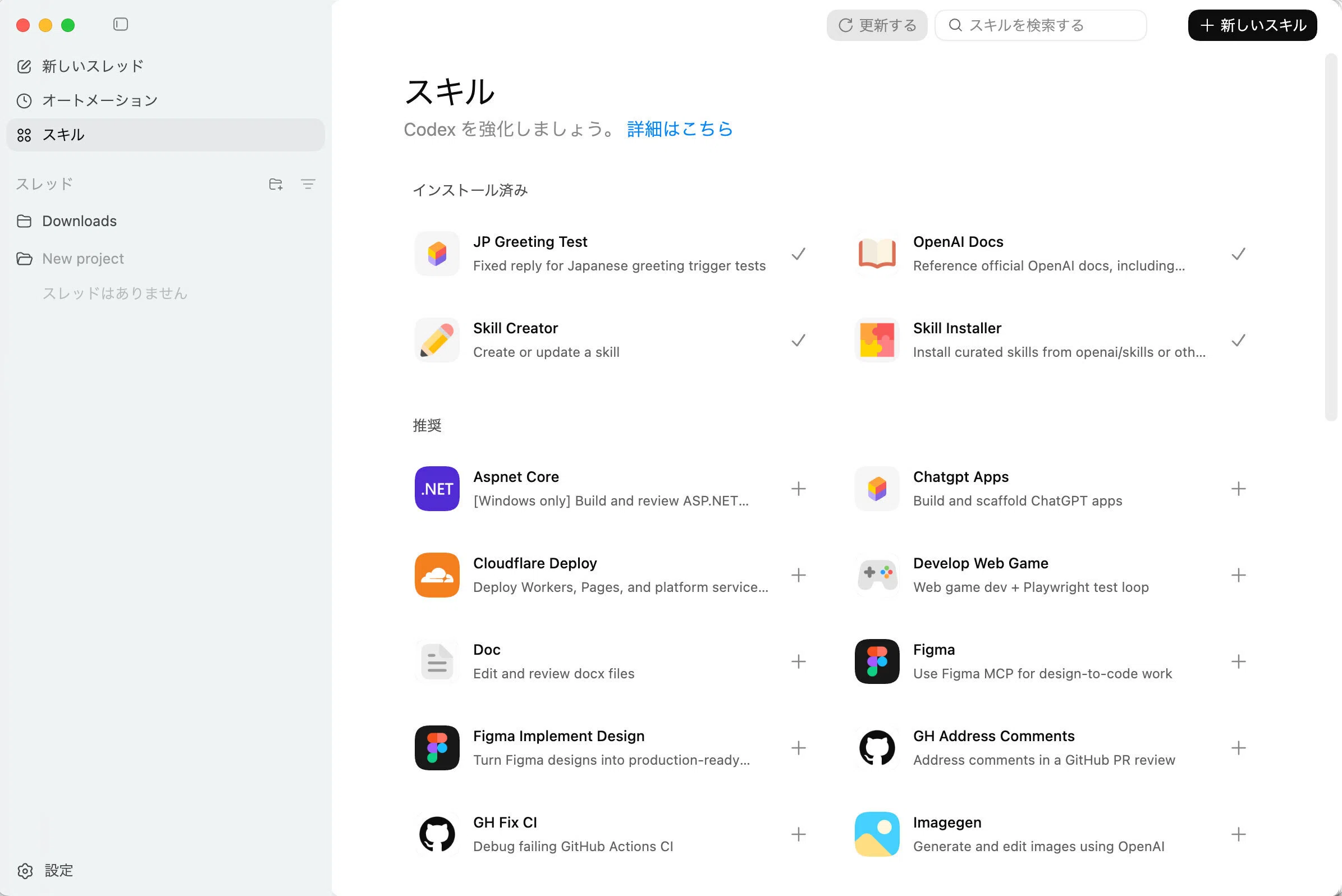 注意事項とコメントページ Codex Skills 入門｜npaka