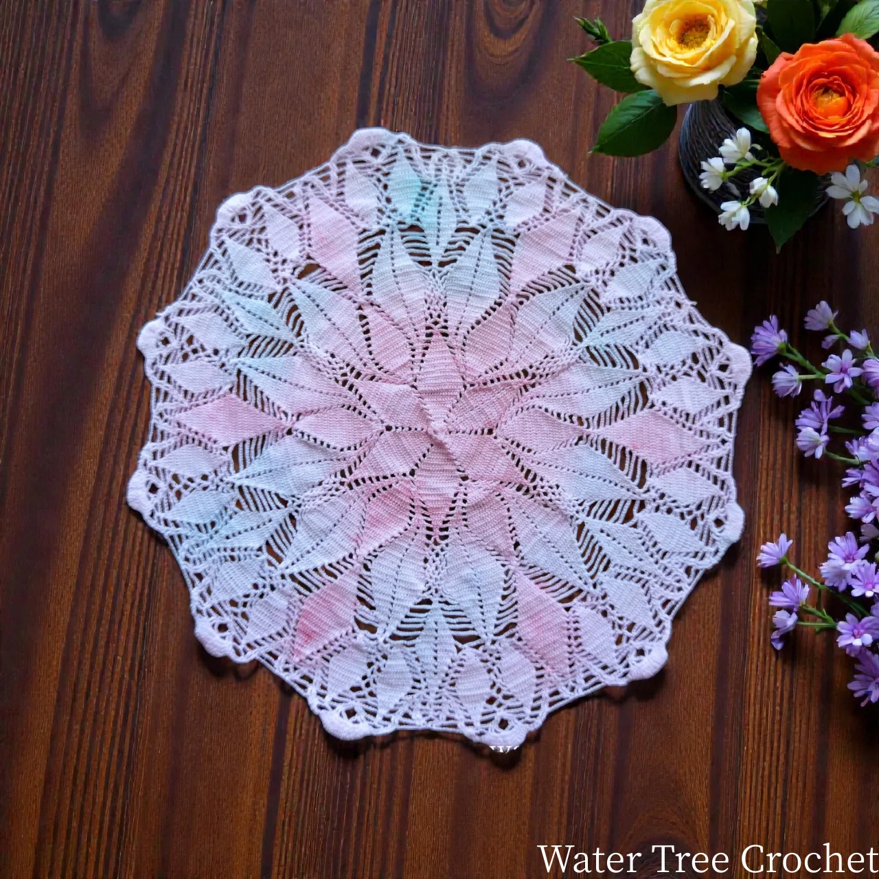 お花のドイリー 13㎝｜water tree crochet