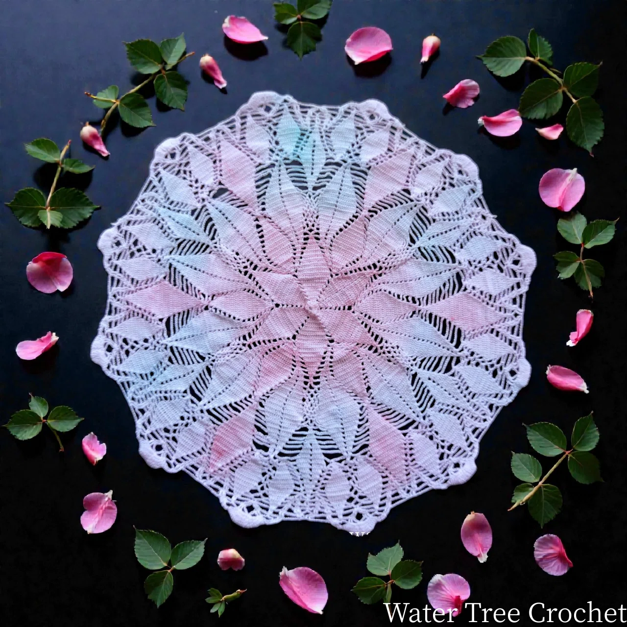 お花のドイリー 13㎝｜water tree crochet