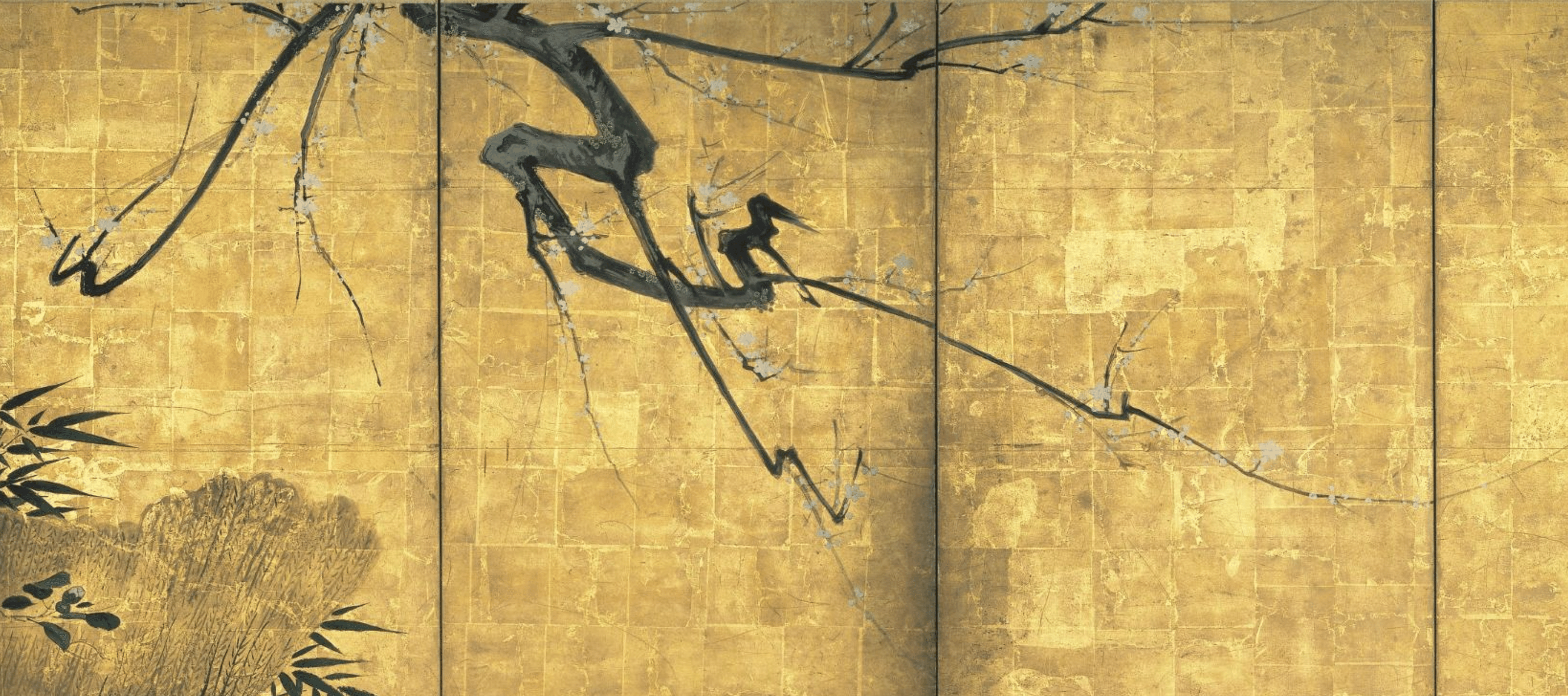 妙心寺展」出品作⑥ 海北友松《花卉図屏風》桃山時代 17世紀 妙心寺
