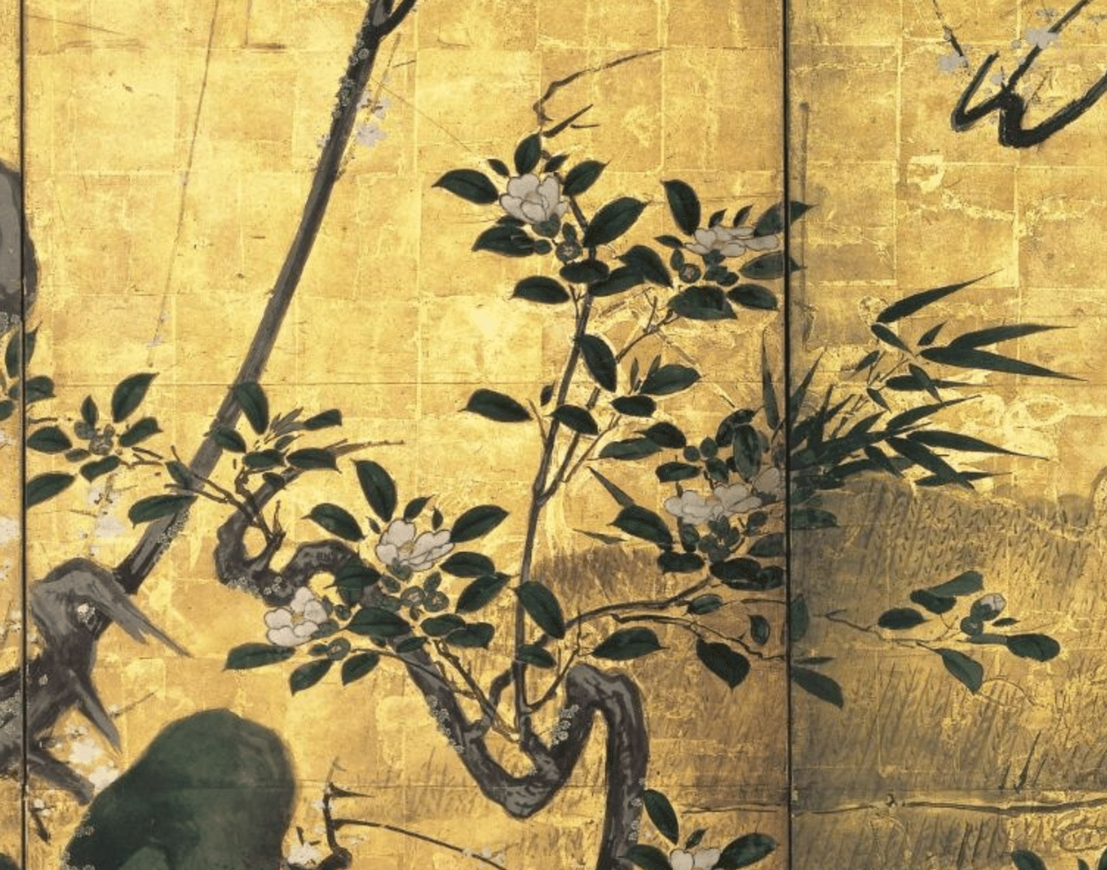 妙心寺展」出品作⑥ 海北友松《花卉図屏風》桃山時代 17世紀 妙心寺