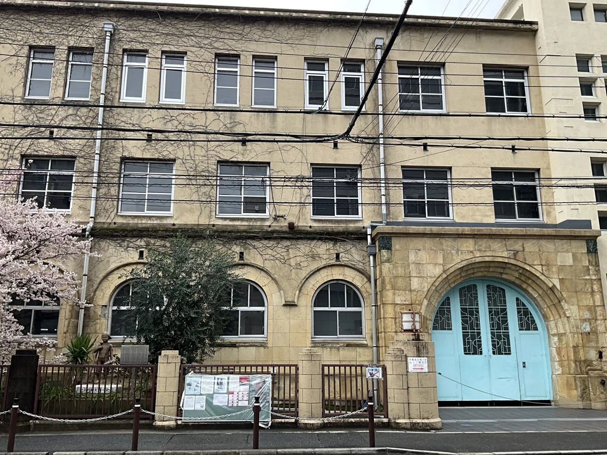 ノーベル化学賞受賞の北川進教授の母校の旧成徳中学校校舎前の春めき桜：2026年3月19日（木）｜藤井秀昭（『京都居候叢書』著者）