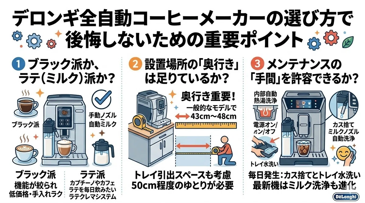 デロンギ全自動コーヒーメーカーを比較！家庭用おすすめマシンと後悔 