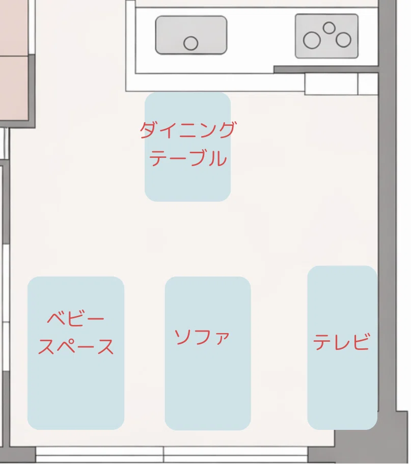 新生児期、リビングでどう過ごす?ベビーベッドの置き場所とレイアウト|kiki