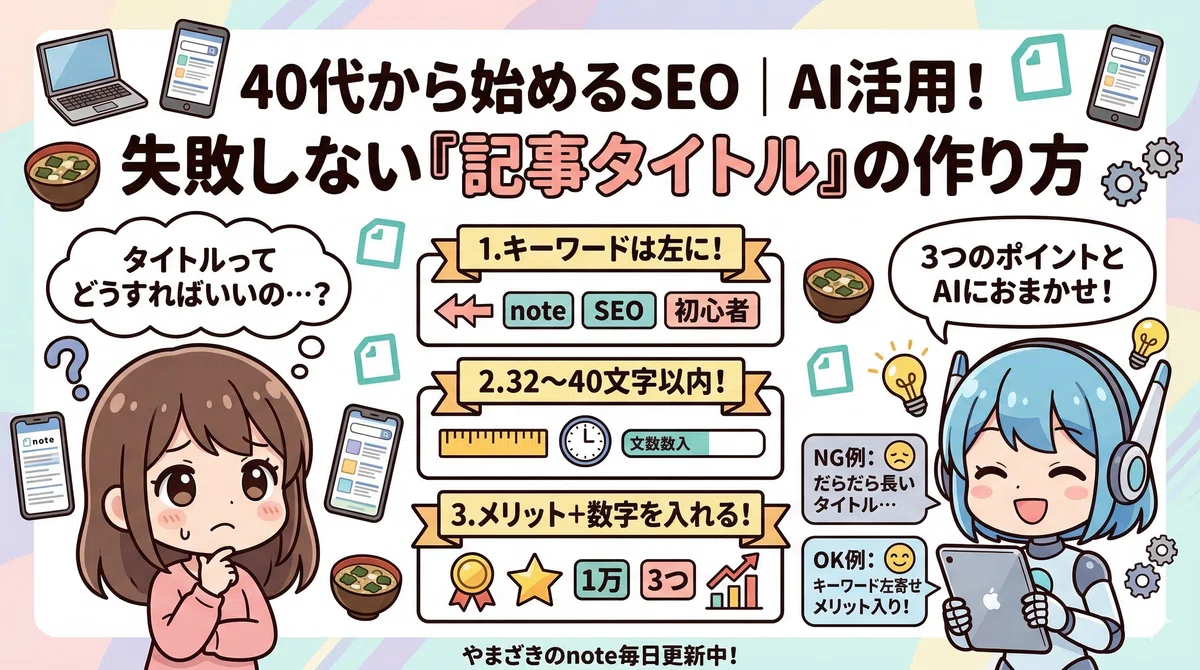note　SEOにおける記事タイトルの作り方