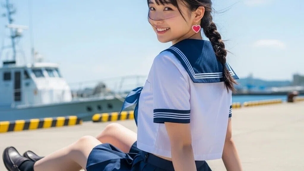 女子高生 可愛いポーズ 写真素材(AJ12)02
