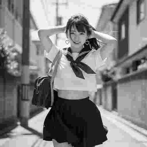 女子高生 可愛いポーズ 写真素材(AJ12)サンプル013